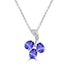 0.51ct Oval Tanzanite Pendant with 0.02 cttw Diamond