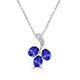 0.51ct Oval Tanzanite Pendant with 0.02 cttw Diamond