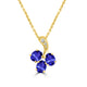 0.51ct Oval Tanzanite Pendant with 0.02 cttw Diamond