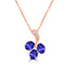 0.51ct Oval Tanzanite Pendant with 0.02 cttw Diamond