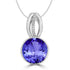 5ct Round Tanzanite Pendant with 0.03 cttw Diamond