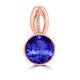 5ct Round Tanzanite Pendant with 0.03 cttw Diamond