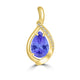 2.9ct Pear Tanzanite Pendant with 0.05 cttw Diamond