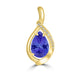 2.9ct Pear Tanzanite Pendant with 0.05 cttw Diamond