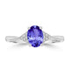 0.76ct Oval Tanzanite Ring with 0.09 cttw Diamond