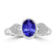 0.76ct Oval Tanzanite Ring with 0.06 cttw Diamond