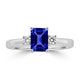 1.05ct Emerald Cut Tanzanite Ring with 0.12 cttw Diamond