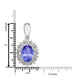 0.76ct Oval Tanzanite Pendant with 0.13 cttw Diamond