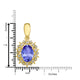 0.76ct Oval Tanzanite Pendant with 0.13 cttw Diamond