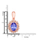 0.76ct Oval Tanzanite Earring with 0.13 cttw Diamond