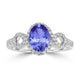 1.2ct Oval Tanzanite Ring with 0.34 cttw Diamond