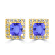 0.66ct Cushion Tanzanite Earring with 0.14 cttw Diamond