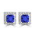 0.66ct Cushion Tanzanite Earring with 0.14 cttw Diamond