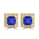 0.66ct Cushion Tanzanite Earring with 0.14 cttw Diamond