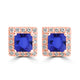 0.66ct Cushion Tanzanite Earring with 0.14 cttw Diamond