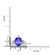 3.9ct Oval Tanzanite Ring with 0.1 cttw Diamond