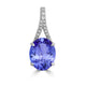 4.9ct Oval Tanzanite Pendant with 0.12 cttw Diamond