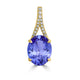 4.9ct Oval Tanzanite Pendant with 0.12 cttw Diamond