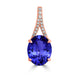 4.9ct Oval Tanzanite Pendant with 0.12 cttw Diamond