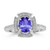1ct Oval Tanzanite Ring with 0.27 cttw Diamond