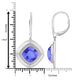 9.4ct Cushion Tanzanite Earring with 0.31 cttw Diamond