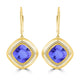 9.4ct Cushion Tanzanite Earring with 0.31 cttw Diamond