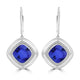 9.4ct Cushion Tanzanite Earring with 0.31 cttw Diamond