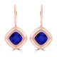 9.4ct Cushion Tanzanite Earring with 0.31 cttw Diamond