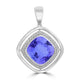 4.7ct Cushion Tanzanite Pendant with 0.17 cttw Diamond