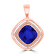 4.7ct Cushion Tanzanite Pendant with 0.17 cttw Diamond