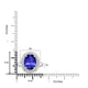 3.9ct Oval Tanzanite Ring with 0.12 cttw Diamond