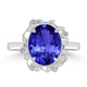 3.9ct Oval Tanzanite Ring with 1.3 cttw Diamond