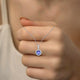 0.7ct Round Tanzanite Pendant with 0.089 cttw Diamond