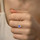 0.7ct Round Tanzanite Pendant with 0.089 cttw Diamond
