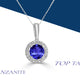 0.7ct Round Tanzanite Pendant with 0.089 cttw Diamond