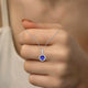 0.7ct Round Tanzanite Pendant with 0.089 cttw Diamond