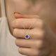 0.7ct Round Tanzanite Pendant with 0.089 cttw Diamond