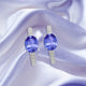 2ct Oval Tanzanite Earring with 0.33 cttw Diamond