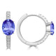 2ct Oval Tanzanite Earring with 0.33 cttw Diamond