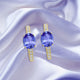2ct Oval Tanzanite Earring with 0.33 cttw Diamond