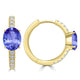 2ct Oval Tanzanite Earring with 0.33 cttw Diamond