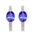 14k White Gold-2 cttw 7.5x6 mm -AAA, 18k White Gold-2 cttw 7.5x6 mm -AAA