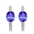 2ct Oval Tanzanite Earring with 0.33 cttw Diamond