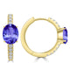 2ct Oval Tanzanite Earring with 0.33 cttw Diamond