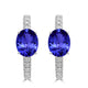 2ct Oval Tanzanite Earring with 0.33 cttw Diamond