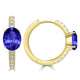 2ct Oval Tanzanite Earring with 0.33 cttw Diamond