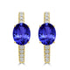 2ct Oval Tanzanite Earring with 0.33 cttw Diamond