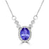 1.2ct Oval Tanzanite Pendant with 0.21 cttw Diamond