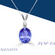 2.85ct Oval Tanzanite Pendant with 0.05 cttw Diamond
