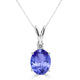 2.85ct Oval Tanzanite Pendant with 0.05 cttw Diamond